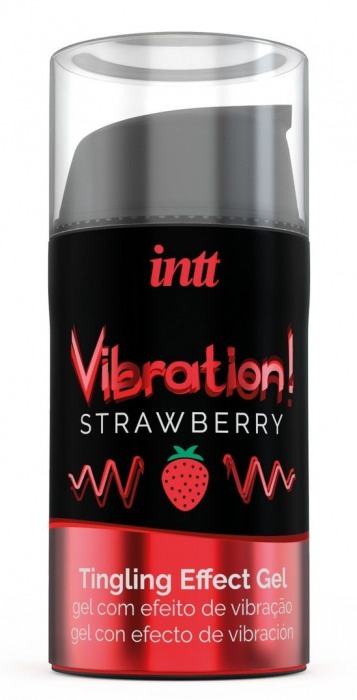 Жидкий интимный гель с эффектом вибрации Vibration! Strawberry - 15 мл. - INTT - купить с доставкой в Сочи