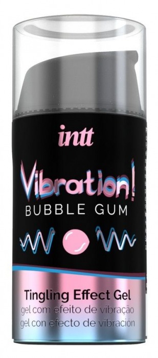 Жидкий интимный гель с эффектом вибрации Vibration! Bubble Gum - 15 мл. - INTT - купить с доставкой в Сочи