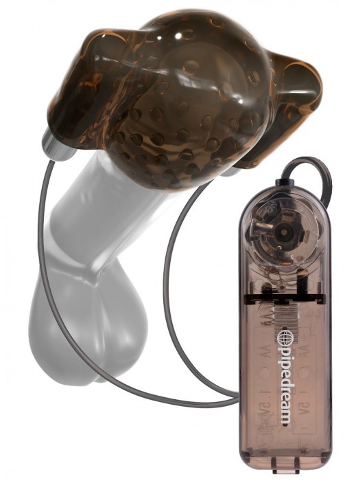 Дымчатый вибростимулятор головки пениса Dual Vibrating Head Teaser - Pipedream - в Сочи купить с доставкой
