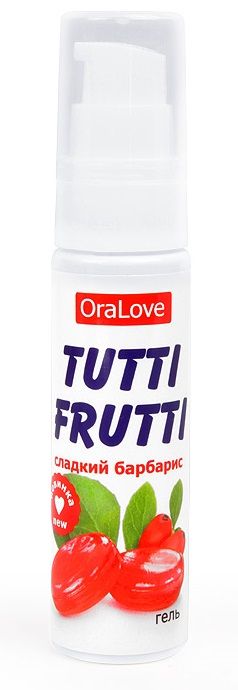 Гель-смазка Tutti-frutti со вкусом барбариса - 30 гр. - Биоритм - купить с доставкой в Сочи