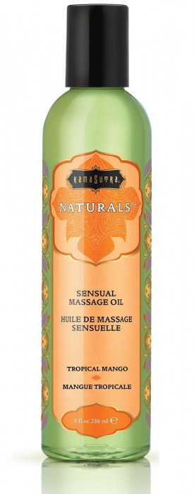 Массажное масло Naturals Tropical Mango с ароматом манго - 236 мл. - Kama Sutra - купить с доставкой в Сочи
