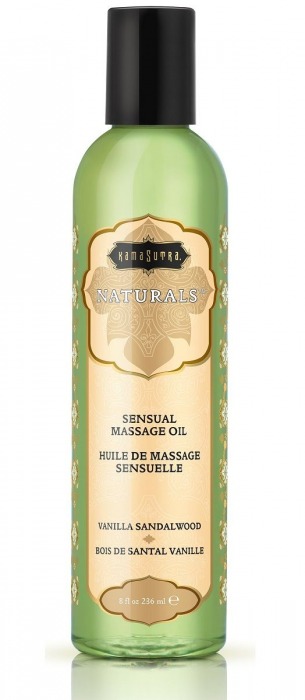 Массажное масло Naturals Vanilla Sandalwood с ароматом ванили и сандала - 236 мл. - Kama Sutra - купить с доставкой в Сочи