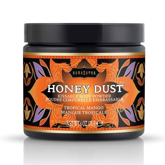 Пудра для тела Honey Dust Body Powder с ароматом манго - 170 гр. - Kama Sutra - купить с доставкой в Сочи