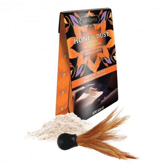 Пудра для тела Honey Dust Body Powder с ароматом манго - 28 гр. - Kama Sutra - купить с доставкой в Сочи