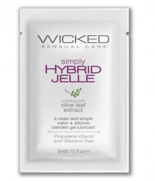Гель-лубрикант на водно-силиконовой основе Simply Hybrid Jelle - 3 мл. - Wicked - купить с доставкой в Сочи
