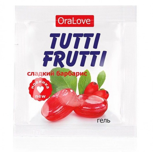 Гель-смазка Tutti-frutti со вкусом барбариса - 4 гр. - Биоритм - купить с доставкой в Сочи