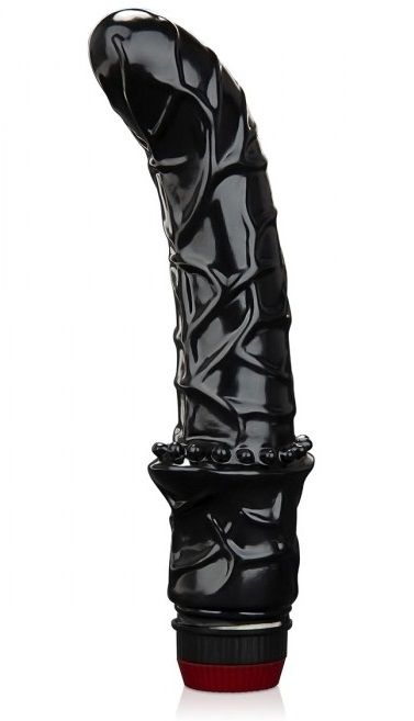 Черный вибромассажер простаты 6  Premium Prostate Massager - BlueLine - в Сочи купить с доставкой