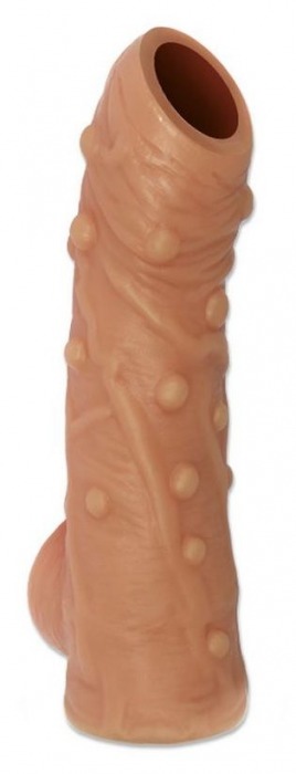 Телесная насадка с пупырышками и открытой головкой Nude Sleeve S - 10 см. - KOKOS - в Сочи купить с доставкой