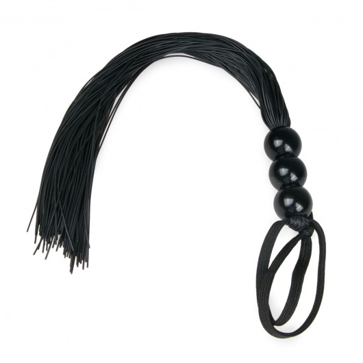 Черная силиконовая плеть Silicone Whip - 32 см. - Easy toys - купить с доставкой в Сочи