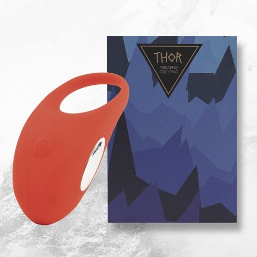 Красное кольцо с вибрацией Thor Cockring - FeelzToys - в Сочи купить с доставкой