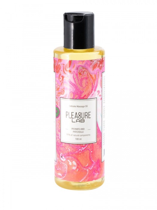Массажное масло Pleasure Lab Delicate с ароматом пиона и пачули - 100 мл. - Pleasure Lab - купить с доставкой в Сочи