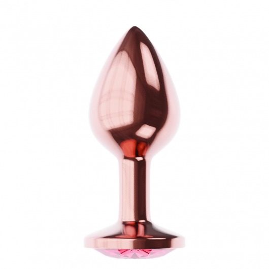 Пробка цвета розового золота с малиновым кристаллом Diamond Ruby Shine L - 8,3 см. - Lola Games - купить с доставкой в Сочи