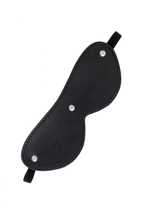 Черная кожаная маска Anonymo с мягким подкладом - ToyFa - купить с доставкой в Сочи