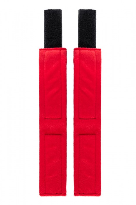 Красно-черные велюровые оковы Anonymo - ToyFa - купить с доставкой в Сочи