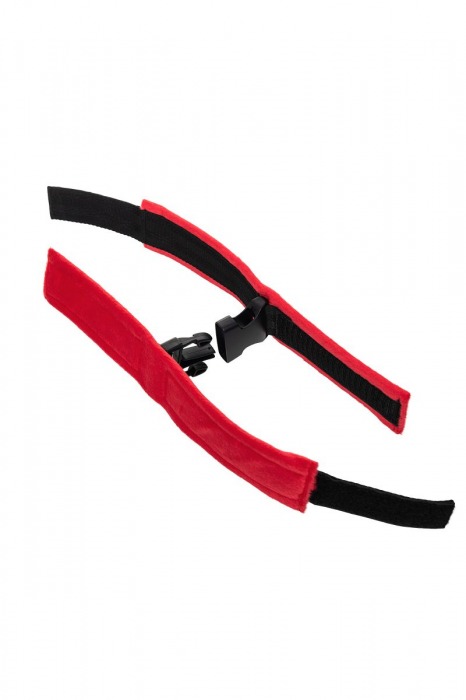 Красно-черные велюровые оковы Anonymo - ToyFa - купить с доставкой в Сочи