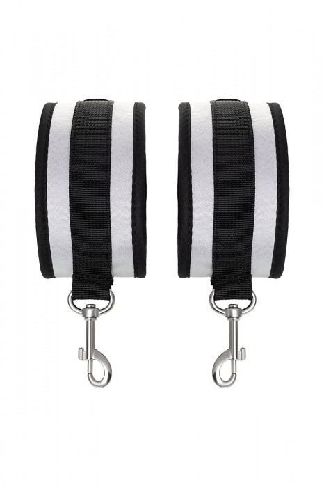 Серебристо-черные наручники Anonymo - ToyFa - купить с доставкой в Сочи