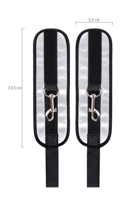 Серебристо-черные наручники Anonymo - ToyFa - купить с доставкой в Сочи