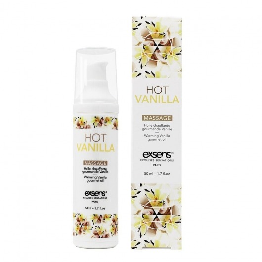 Разогревающее массажное масло с ароматом ванили Gourmet Hot Vanilla - 50 мл. - Exsens - купить с доставкой в Сочи
