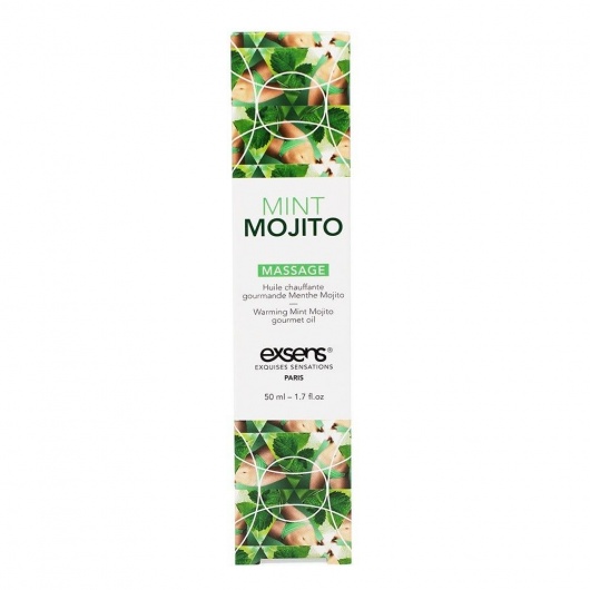 Разогревающее массажное масло с ароматом мохито Gourmet Mint Mojito - 50 мл. - Exsens - купить с доставкой в Сочи