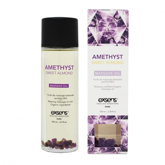 Органическое массажное масло AMETHYST SWEET ALMOND - 100 мл. - Exsens - купить с доставкой в Сочи