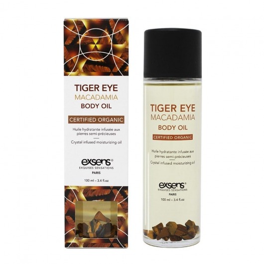 Органическое массажное масло TIGER EYE MACADAMIA - 100 мл. - Exsens - купить с доставкой в Сочи