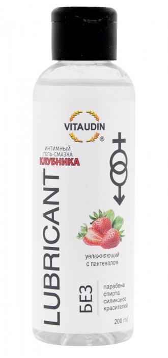 Интимный гель-смазка на водной основе VITA UDIN с ароматом клубники - 200 мл. - VITA UDIN - купить с доставкой в Сочи