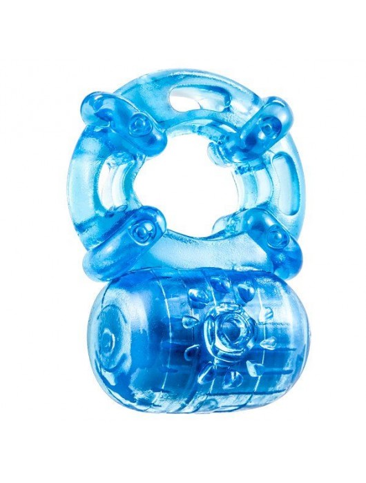 Голубое эрекционное виброкольцо Reusable 5 Function Cock Ring - Blush Novelties - в Сочи купить с доставкой