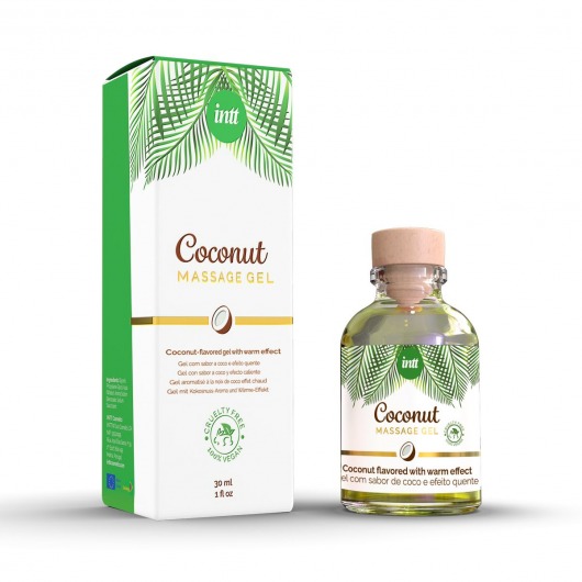Массажный гель с ароматом кокоса Coconut - 30 мл. - INTT - купить с доставкой в Сочи