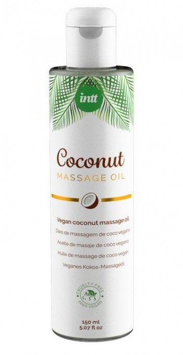 Массажное масло Vegan Coconut - 150 мл. - INTT - купить с доставкой в Сочи