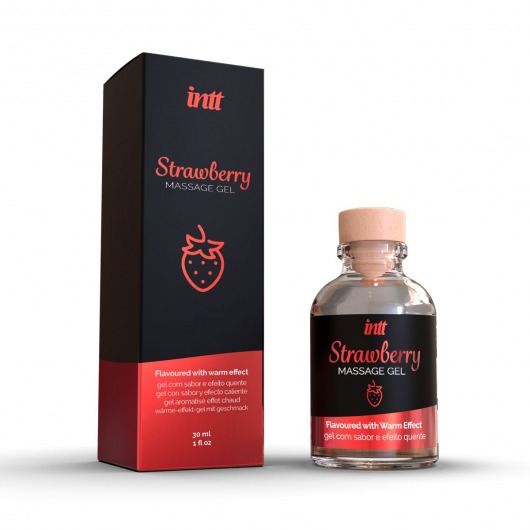Массажный гель с ароматом клубники Strawberry - 30 мл. - INTT - купить с доставкой в Сочи