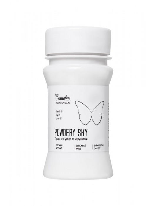 Пудра для ухода за игрушками Powdery Sky с ароматом мяты - 40 гр. - Eromantica - купить с доставкой в Сочи