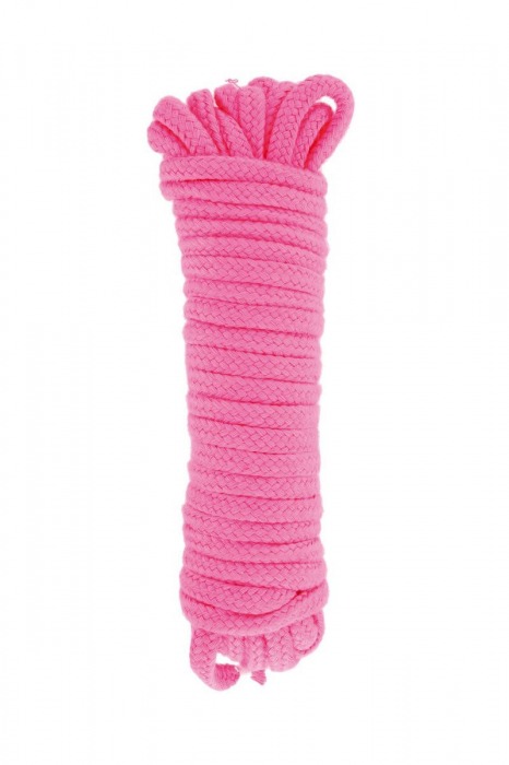 Розовая веревка для связывания Sweet Caress Rope - 10 метров - Sweet Caress - купить с доставкой в Сочи