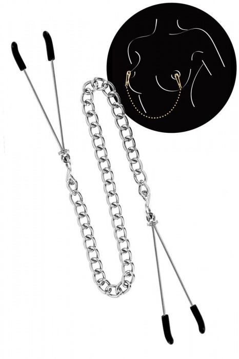 Регулируемые зажимы для сосков Sweet Caress Nipple Chain - Sweet Caress - купить с доставкой в Сочи