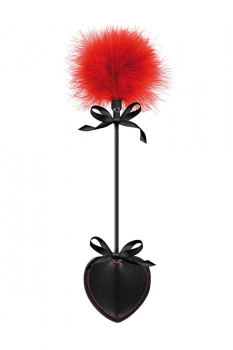Стек с пуховкой Sweet Caress Feather Whip - 44 см. - Sweet Caress - купить с доставкой в Сочи