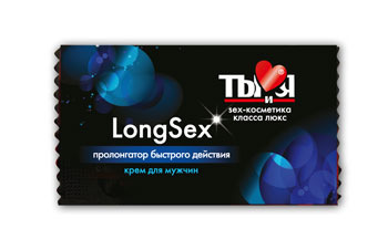 Пролонгирующий крем LongSex в одноразовой упаковке - 1,5 гр. - Биоритм - купить с доставкой в Сочи