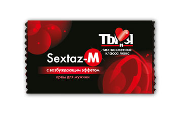 Возбуждающий крем Sextaz-M для мужчин в одноразовой упаковке - 1,5 гр. - Биоритм - купить с доставкой в Сочи