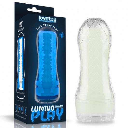 Светящийся в темноте мастурбатор Lumino Play Masturbator Ribbed - Lovetoy - в Сочи купить с доставкой