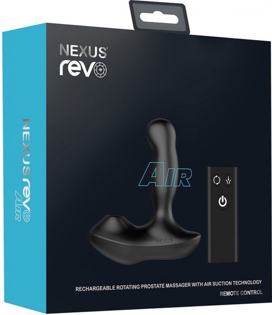 Черный вибратор-ротатор для стимуляции простаты Nexus Revo Air - Nexus Range - в Сочи купить с доставкой