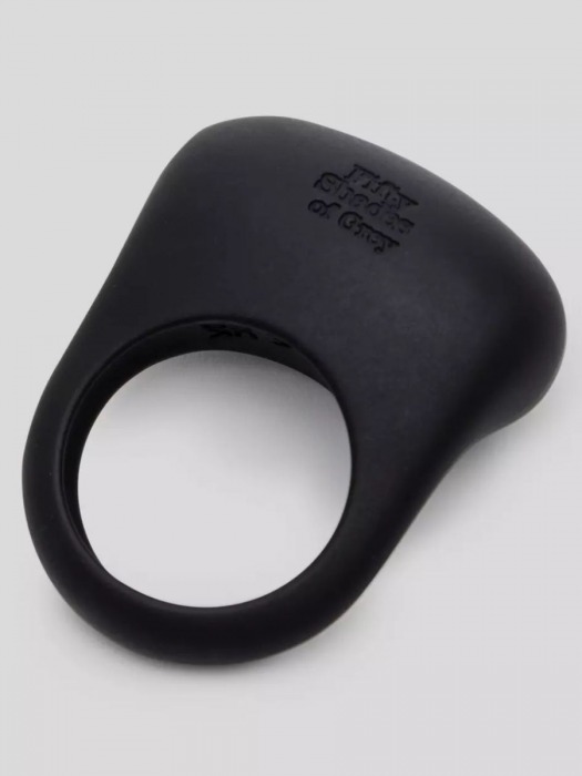 Черное эрекционное виброкольцо Sensation Rechargeable Vibrating Love Ring - Fifty Shades of Grey - в Сочи купить с доставкой