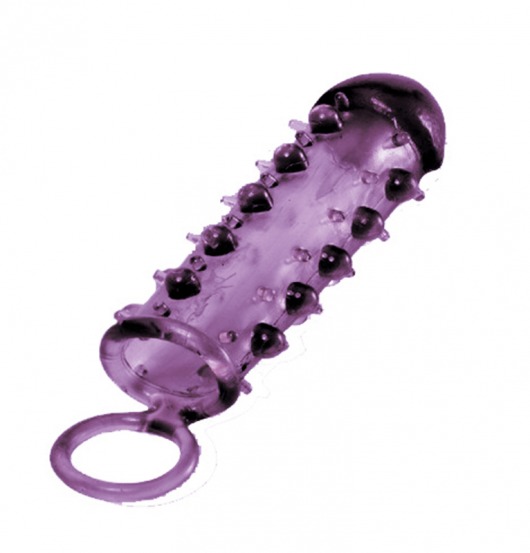Закрытая фиолетовая насадка с пупырышками SAMURAI PENIS SLEEVE PURPLE - 14,5 см. - NMC - в Сочи купить с доставкой