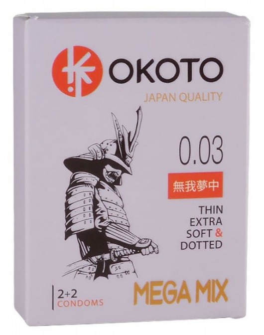 Набор из 4 презервативов OKOTO MegaMIX - Sitabella - купить с доставкой в Сочи