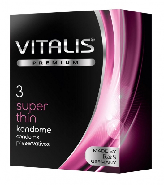 Ультратонкие презервативы VITALIS PREMIUM super thin - 3 шт. - Vitalis - купить с доставкой в Сочи