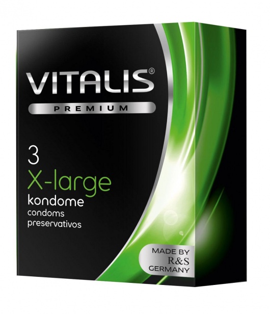 Презервативы увеличенного размера VITALIS PREMIUM x-large - 3 шт. - Vitalis - купить с доставкой в Сочи