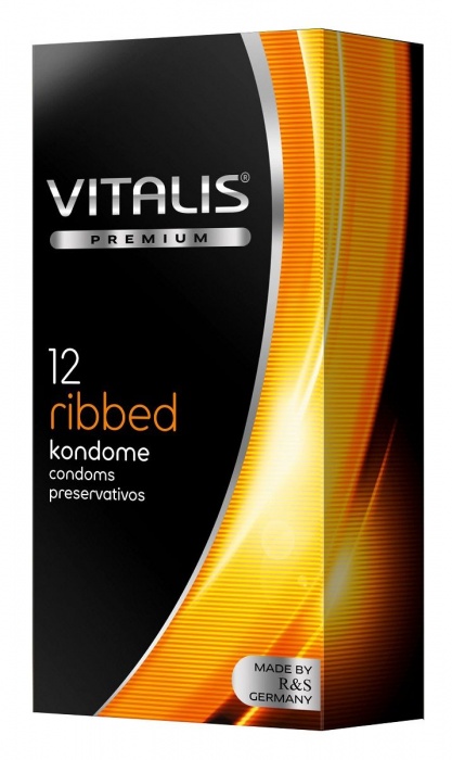 Ребристые презервативы VITALIS PREMIUM ribbed - 12 шт. - Vitalis - купить с доставкой в Сочи