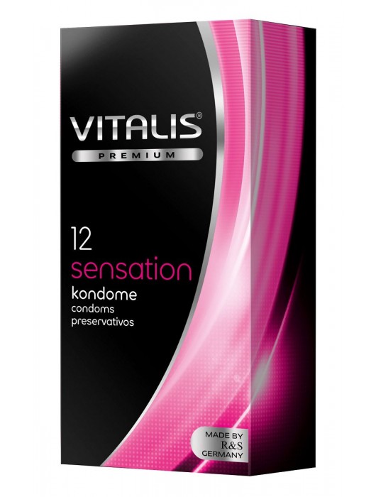 Презервативы VITALIS PREMIUM sensation с пупырышками и кольцами - 12 шт. - Vitalis - купить с доставкой в Сочи