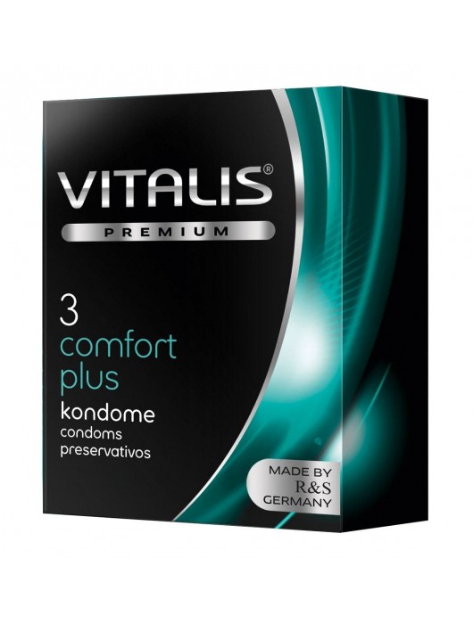Контурные презервативы VITALIS PREMIUM comfort plus - 3 шт. - Vitalis - купить с доставкой в Сочи