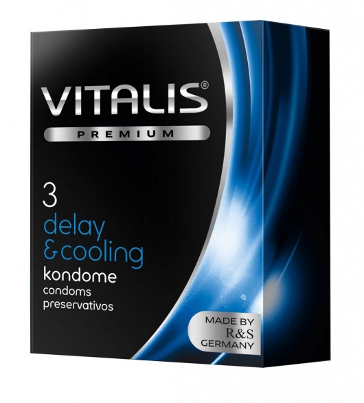 Презервативы VITALIS PREMIUM delay   cooling с охлаждающим эффектом - 3 шт. - Vitalis - купить с доставкой в Сочи