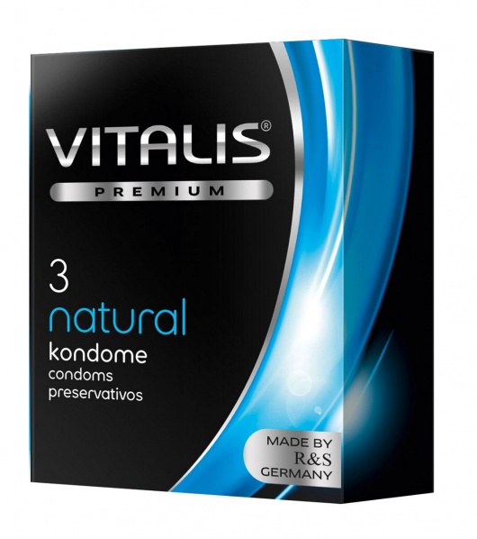 Классические презервативы VITALIS PREMIUM natural - 3 шт. - Vitalis - купить с доставкой в Сочи