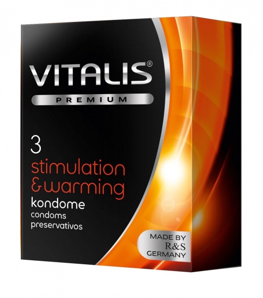 Презервативы VITALIS PREMIUM stimulation   warming с согревающим эффектом - 3 шт. - Vitalis - купить с доставкой в Сочи