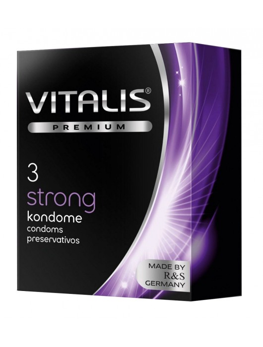 Презервативы с утолщенной стенкой VITALIS PREMIUM strong - 3 шт. - Vitalis - купить с доставкой в Сочи
